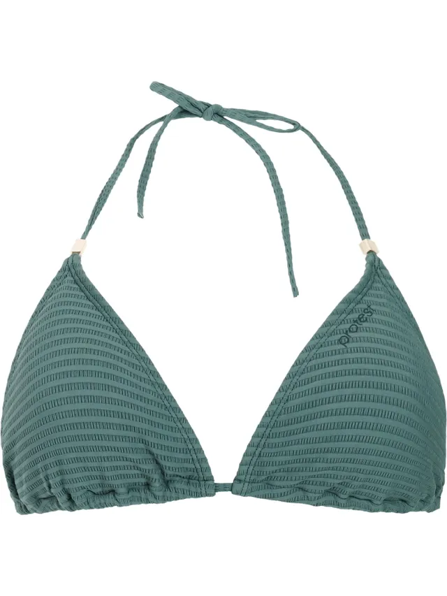 Protest MIXAleias – Triangel bikini top Dames – Koordsluiting – Uitneembare vulling – Mix & Match – Zwart Laurel Green