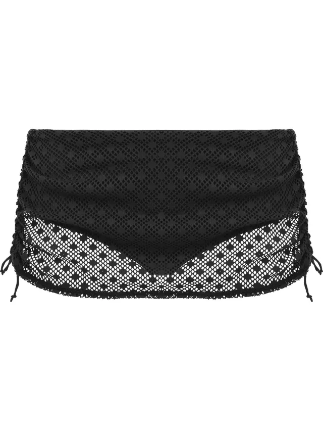 Elomi Bazaruto Adjustable Skirted Bikini Brief Dames Bikinibroekje zwart
