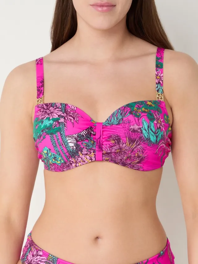Chantelle Sauvage - bikinitop balconnet - pink jungle - C17UM0-A10 Roze
