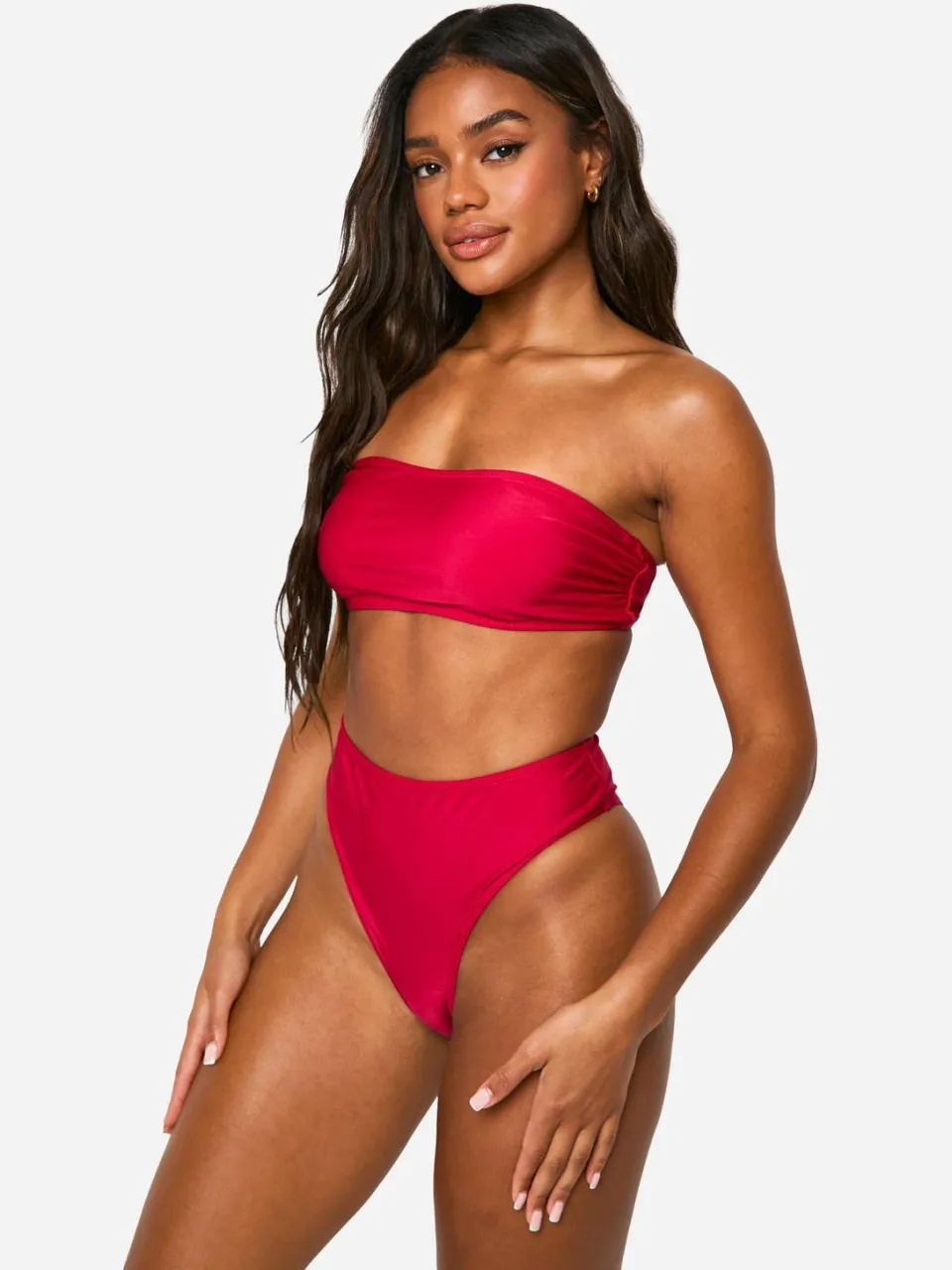 boohoo Dames Mix & Match Hooggetailleerde Bikini Slip bessen, foto 3