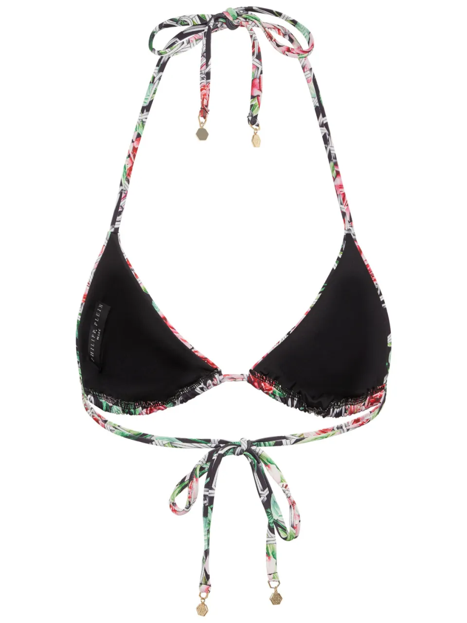 Philipp Plein Swimwear Top Triangle Bra Chain Flower veelkleurig, foto 2