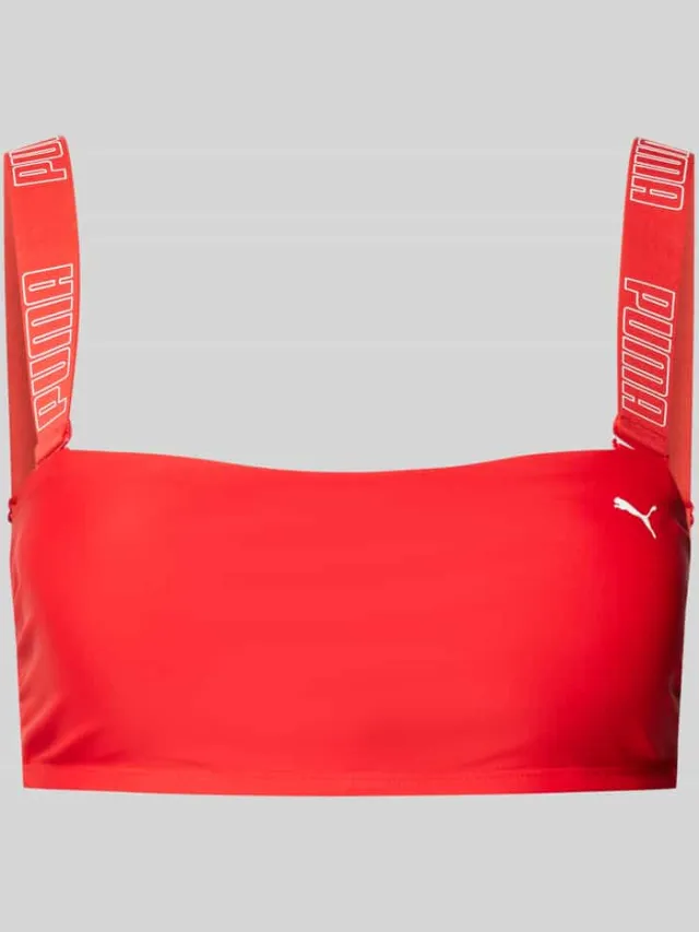 Puma Bikinitop in bustiermodel met logoprint Rood