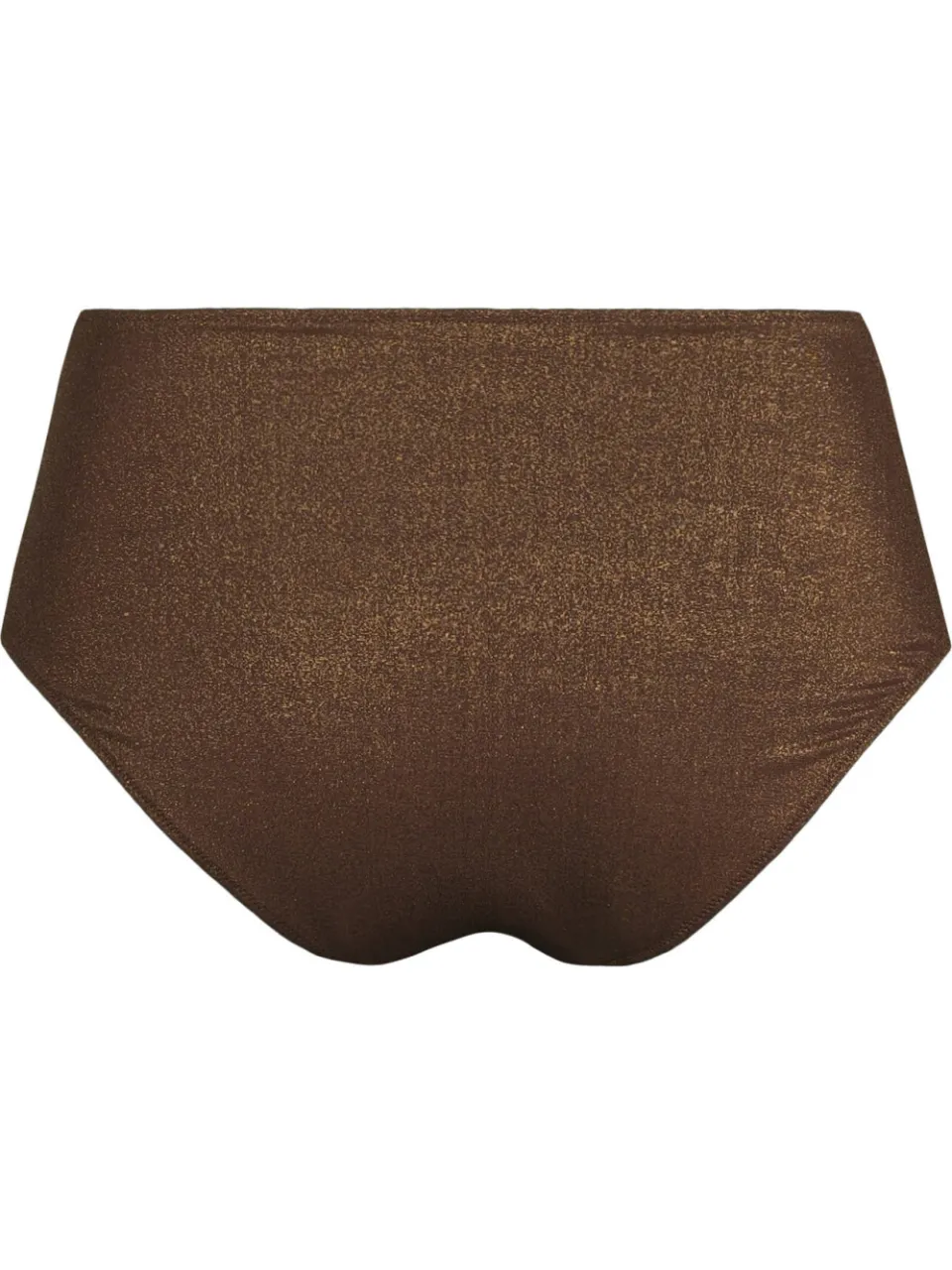 BEACHWAVE Curve high waist bikinibroekje met lurex donkerbruin, foto 3