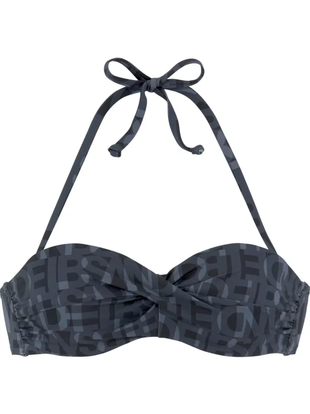 bandeau bikinitop met beugel zwart, foto 2
