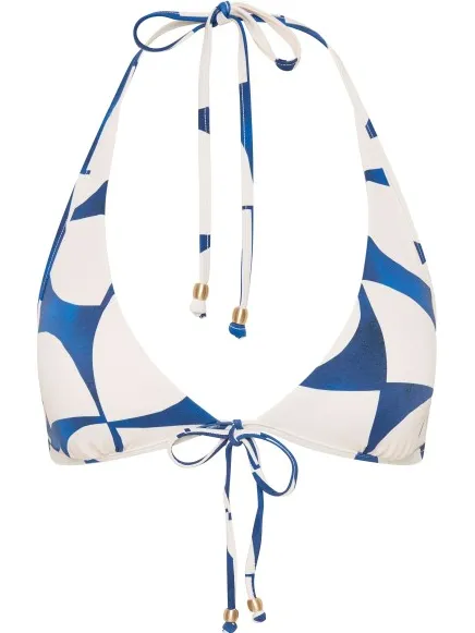 Seafolly Women's Sunray Long Line Halter Bra - Bikinitop, wit