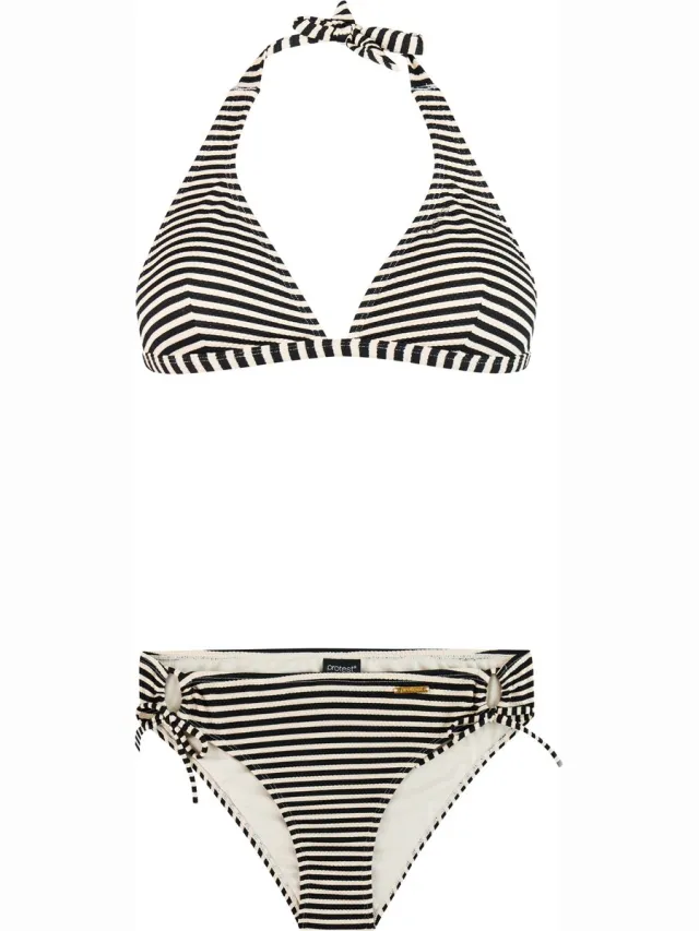 Protest PRTLimo - Halter bikini set Dames - Koordsluiting - Uitneembare vulling - Medium dekking - Crème Kit Offwhite
