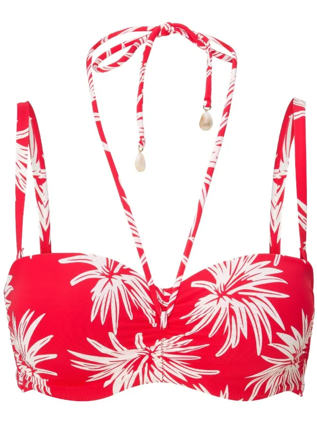 LingaDore Balconette Bikini Top Leaf stripe