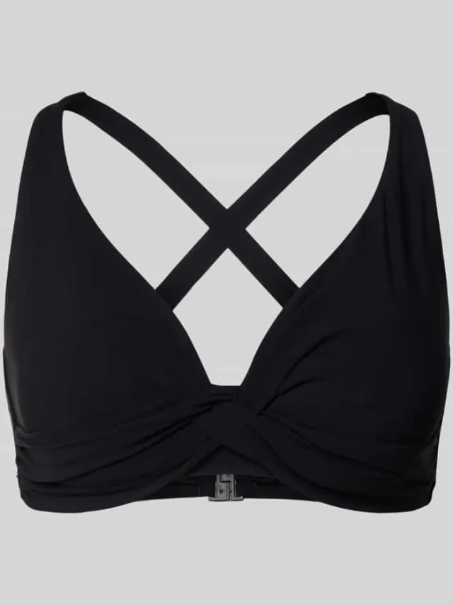 Barts Bikinitop met knoopdetail model 'SOLID' Zwart