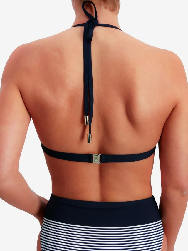 Joop! Triangel-Bikini-Top Stripes blauw
