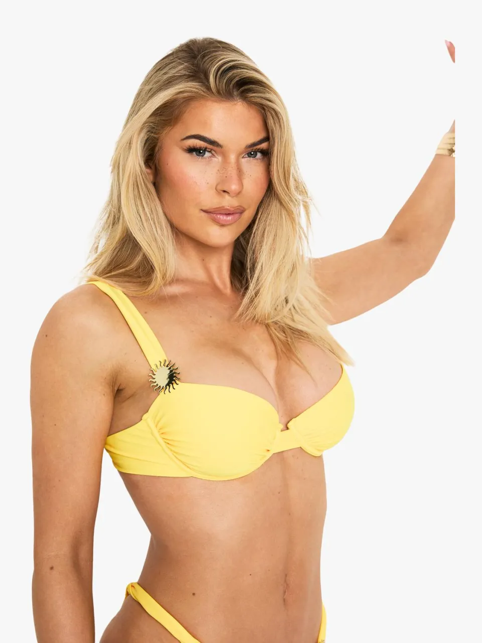 boohoo Dames Sunshine Trim Balkonbeha met beugels okergeel, foto 2