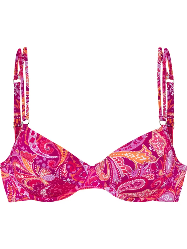 beugelbikinitop roze paisleyprint, foto 2