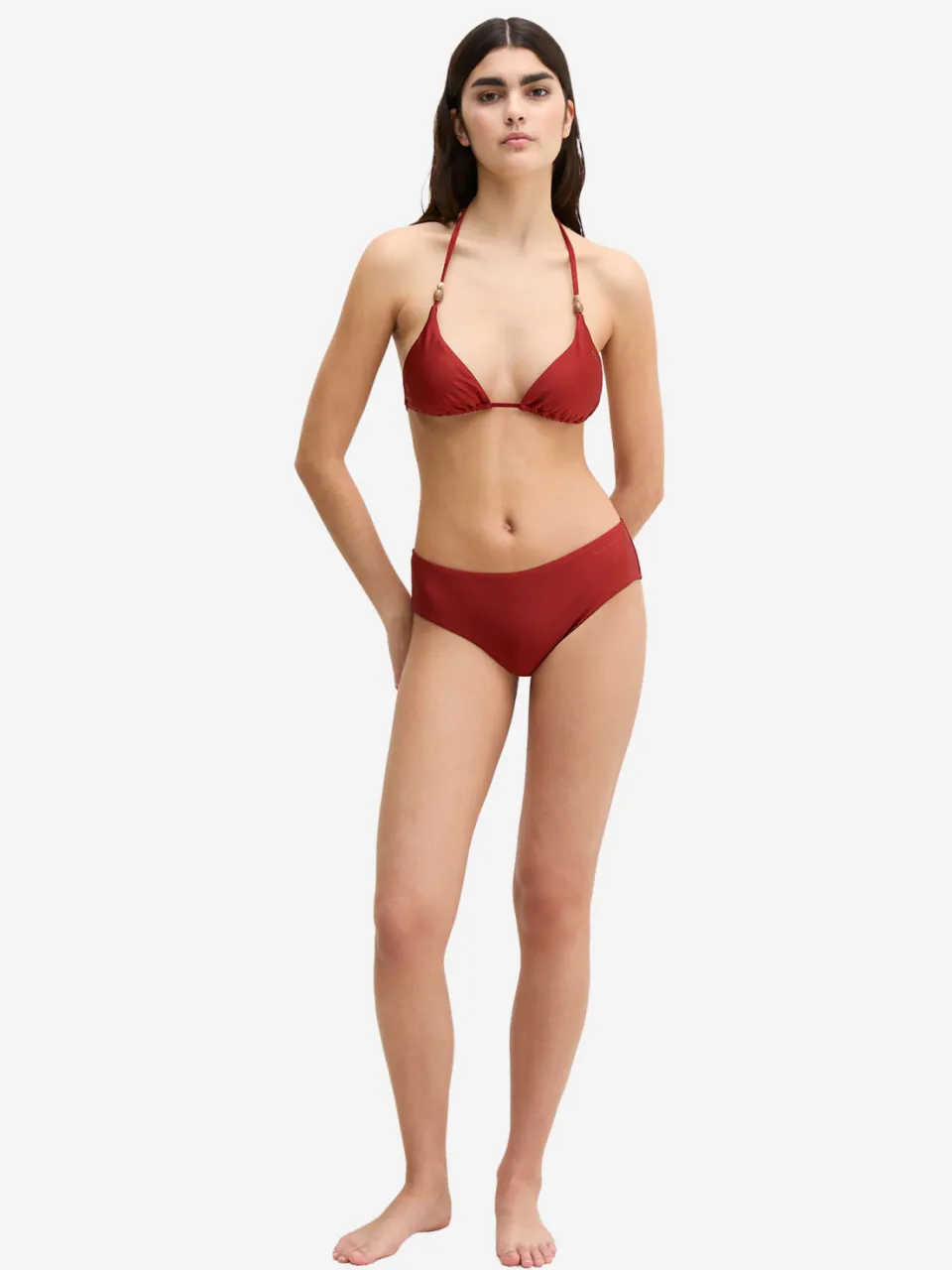 Marc O'Polo Vrouwen Bikini broekjes Shiny Bordeauxrood