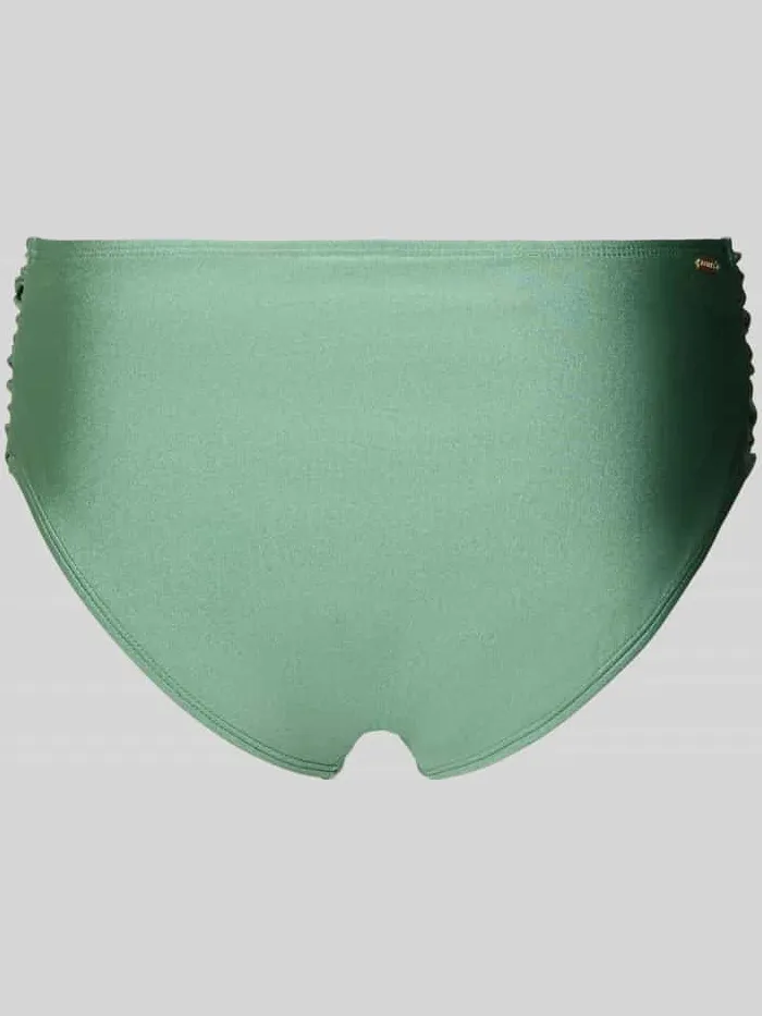 Barts Mid Waist bikinibroekje met plooien model 'ISLA' rietgroen, foto 2