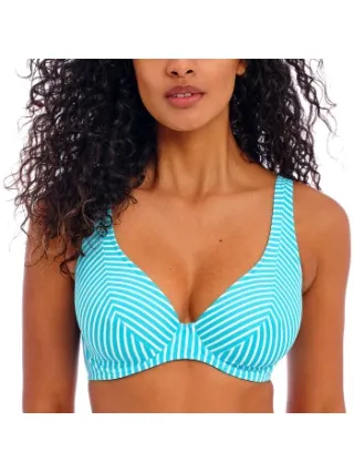 Freya Jewel Cove UW High Apex Bikini Top Blauw,Versch.kleure/Patroon