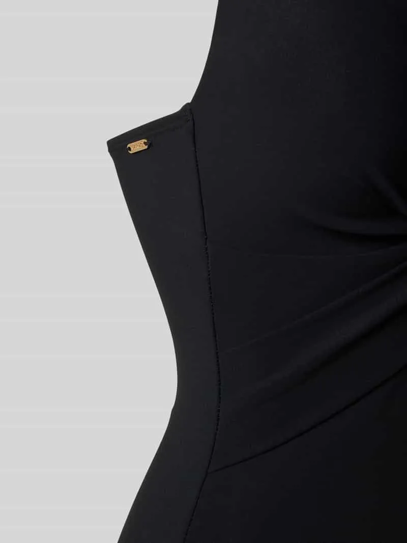 Barts Badpak met diepe v-hals model 'SOLID' zwart, foto 2