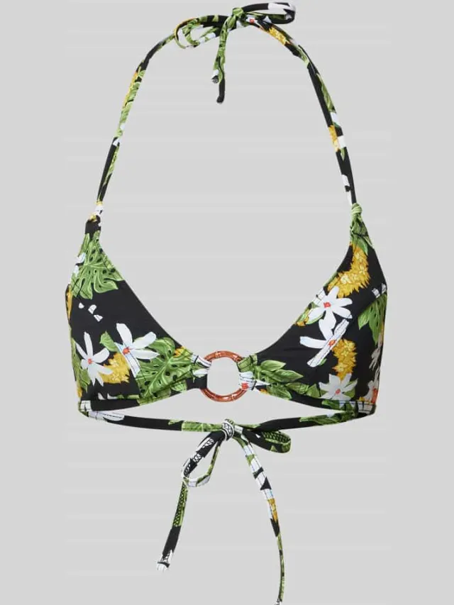 banana moon Bikinitop met halter, model 'MINEW' Zwart