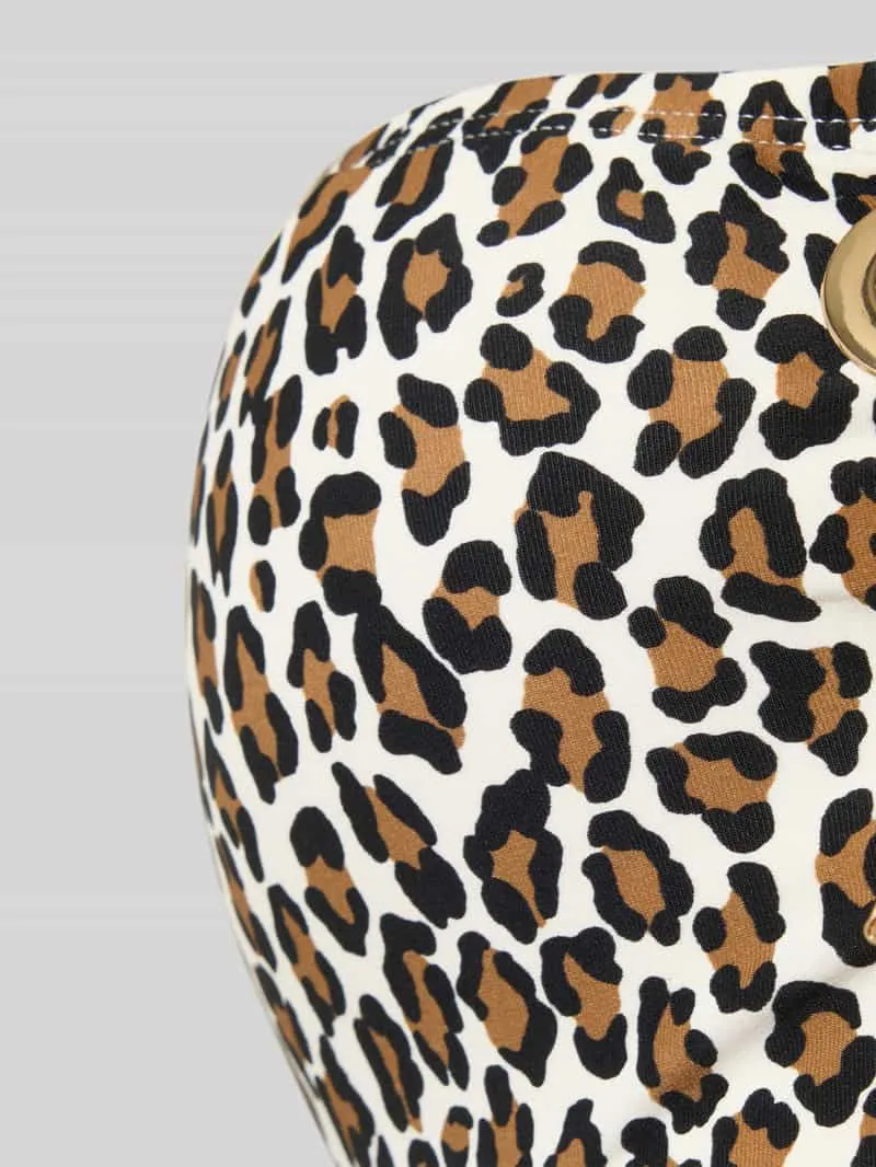 Michael Kors Badpak met vetersluiting model 'SMALL LEOPARD LACE UP ONE' zwart, foto 3