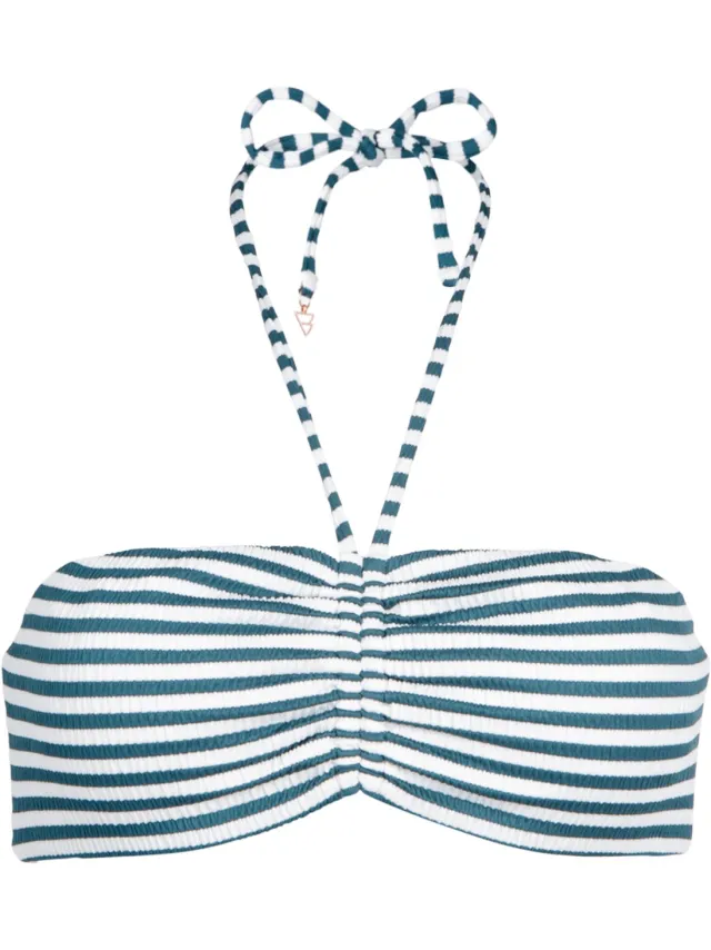 Brunotti Suus-Stripe - Bikini Topje Snow - Dames - Bandeau Bikini Top - Uitneembare Vulling - Multiway - 38