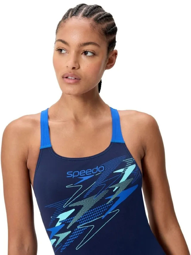 Speedo Dames/Dames Medley Logo Eéndelig Zwempak (NAVY/BLAUW) Marineblauw