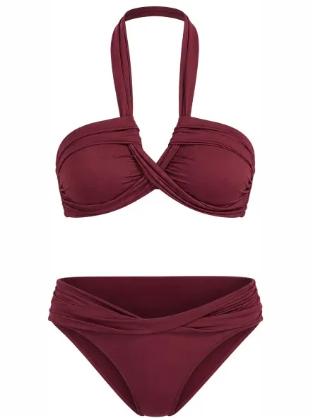 Seafolly Women's Collective Halter Bandeau - Bikinitop, rood