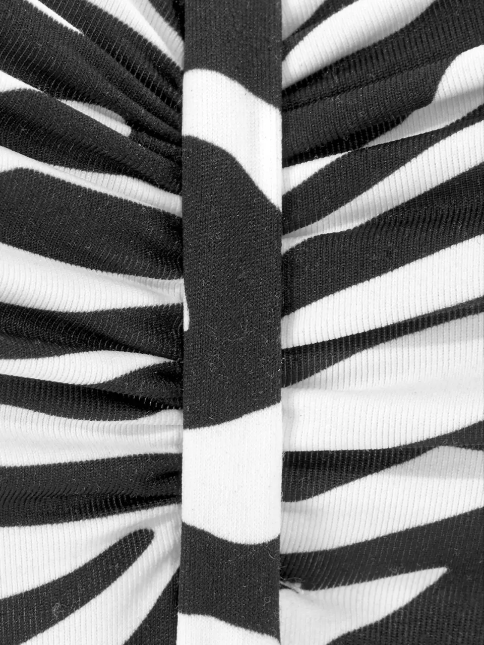 Bandeaubikinitop met beugel zebraprint zwart wit, foto 2