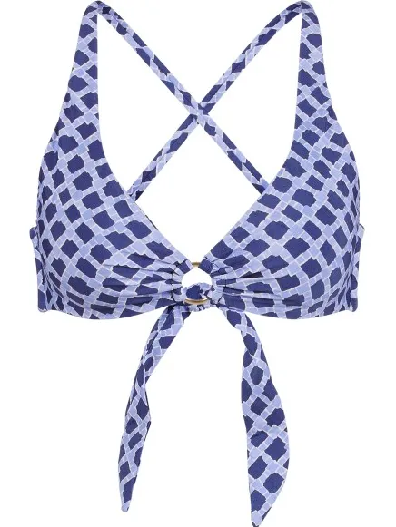 Seafolly Marseille Multi Fit Longline Tri Bra - Bikinitop, purper