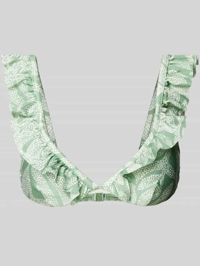 Barts Bikinitop met volants, model 'Akamu' Groen