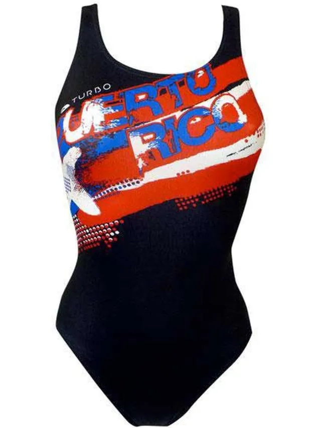 Turbo Puerto Rico Zwemkleding Zwart 3XL Vrouw Black