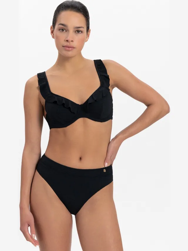 Beachlife Black Swirl Dames Bikinibroekje - Maat 34 (XS) Zwart