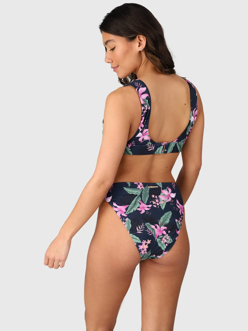 Brunotti brazilian bikinibroekje Flores donkerblauw/roze, foto 4