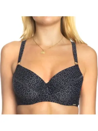 Panos Emporio Panthera Calypso Bikini Bra Versch.kleure/Patroon,Zwart,Grijs