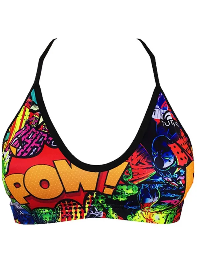 Turbo Top Mare Super Comic Bikinitop Veelkleurig 5XL Vrouw Orange
