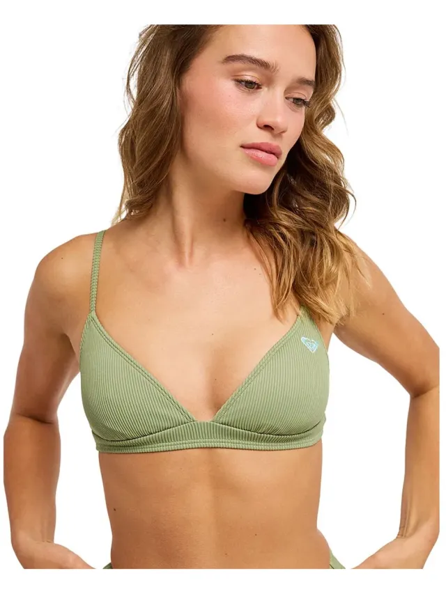 Roxy Love Fixed Triangle Bikinitop Groen XS Vrouw Oil Green