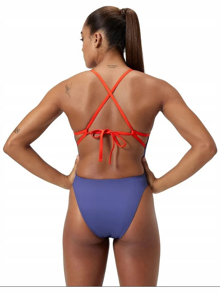 Speedo Dames/Dames Effen Eendelig Zwempak met Bandje Terug (Blauw), foto 2