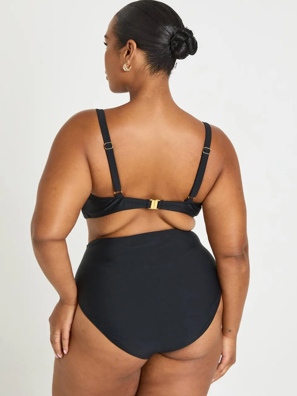 boohoo Dames Plus Bikinit Top Met Trim Detail & Hoge Taille Slip Set zwart, foto 2