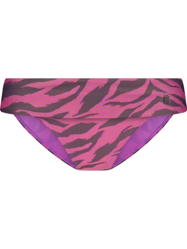 Beachlife Zigzag Zebra omslag bikinibroekje Paars