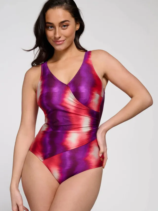 Ten Cate Beach TC WOW badpak paars/rood