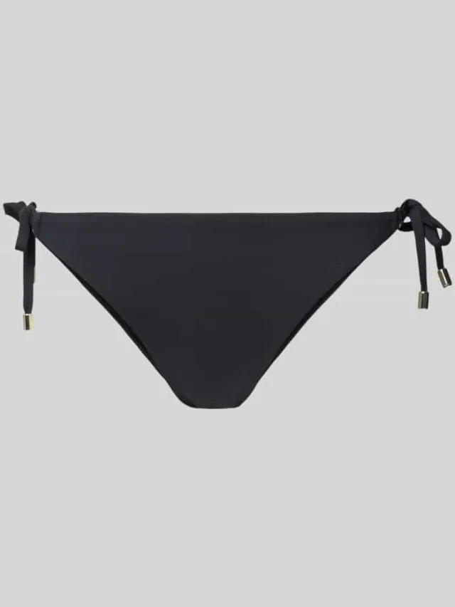 Joop! Bikinibroekje met vetersluiting aan de zijkant model 'MONOCHROME BEACH' Zwart