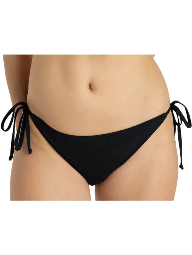 Roxy Beach Classics Tie Side Bikinibroekje Zwart S Vrouw Anthracite