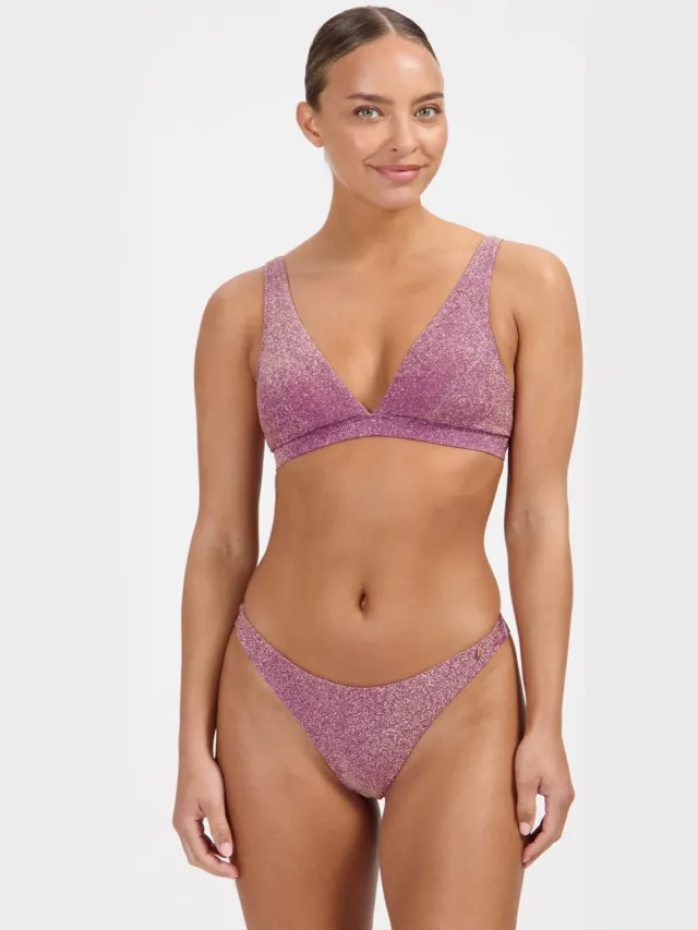 Beachlife Limited brazilian bikinibroekje met lurex mauve