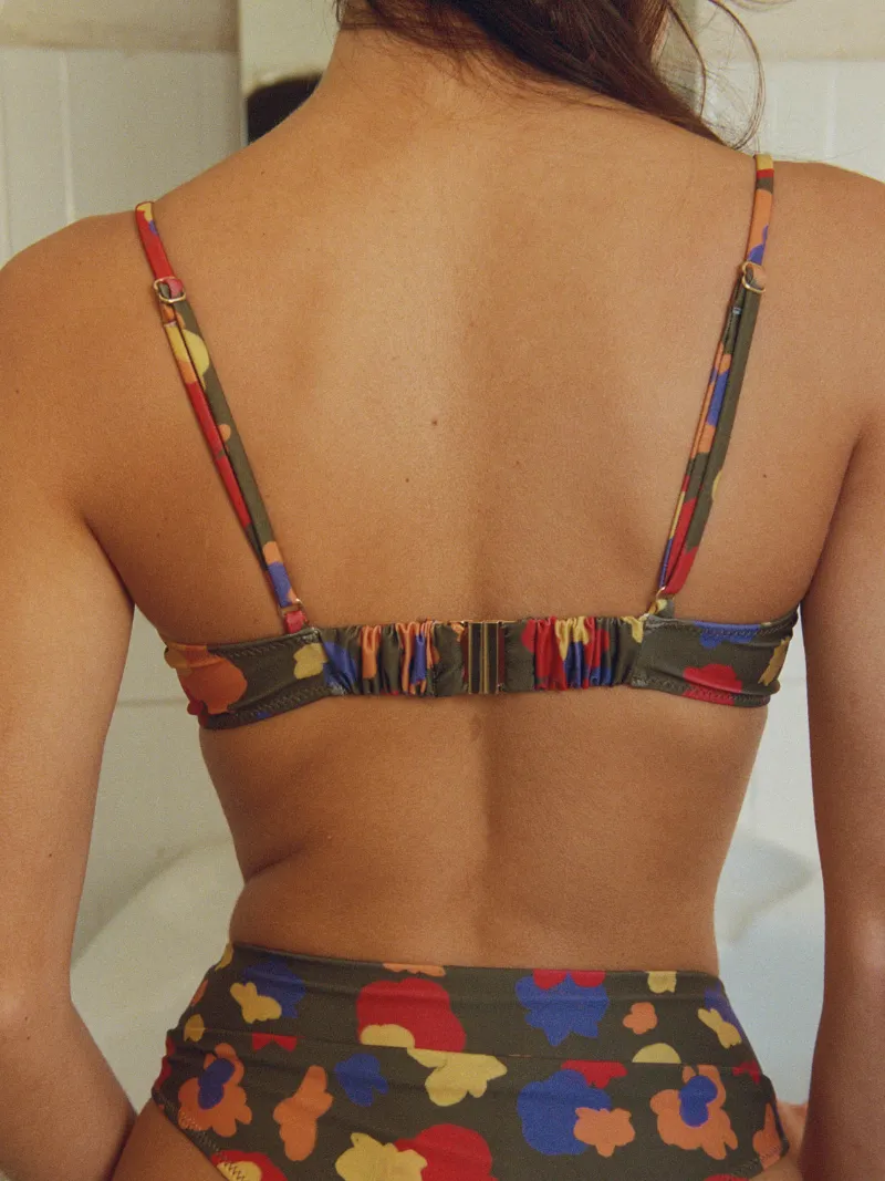 Nénés dames vegan Beugel Bikinitop Mona Veelkleurig Bloemen donkerblauw, foto 2