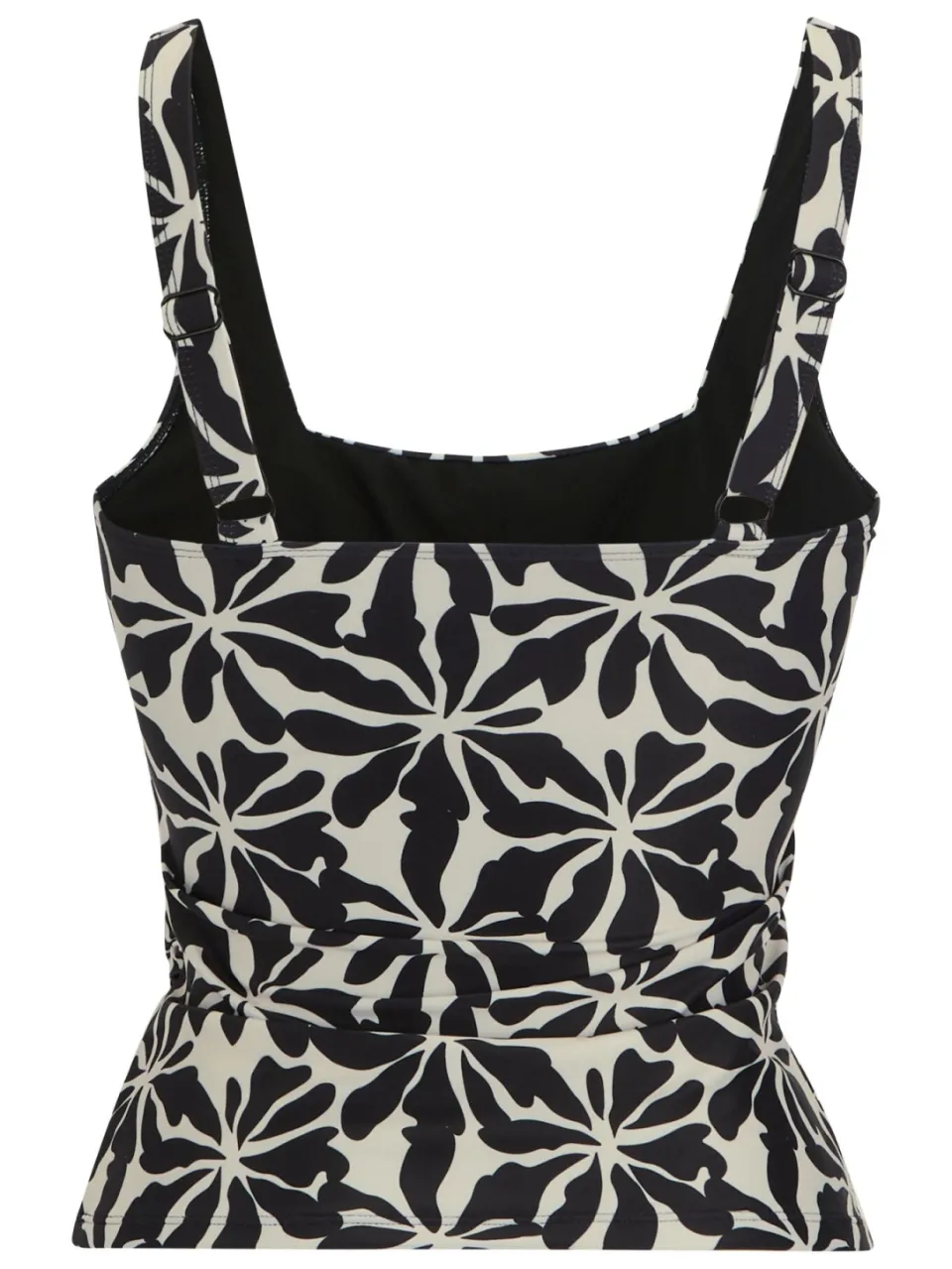Regatta Dames Loria Abstract Floral Tankini Top (Zwart/Wit), foto 2