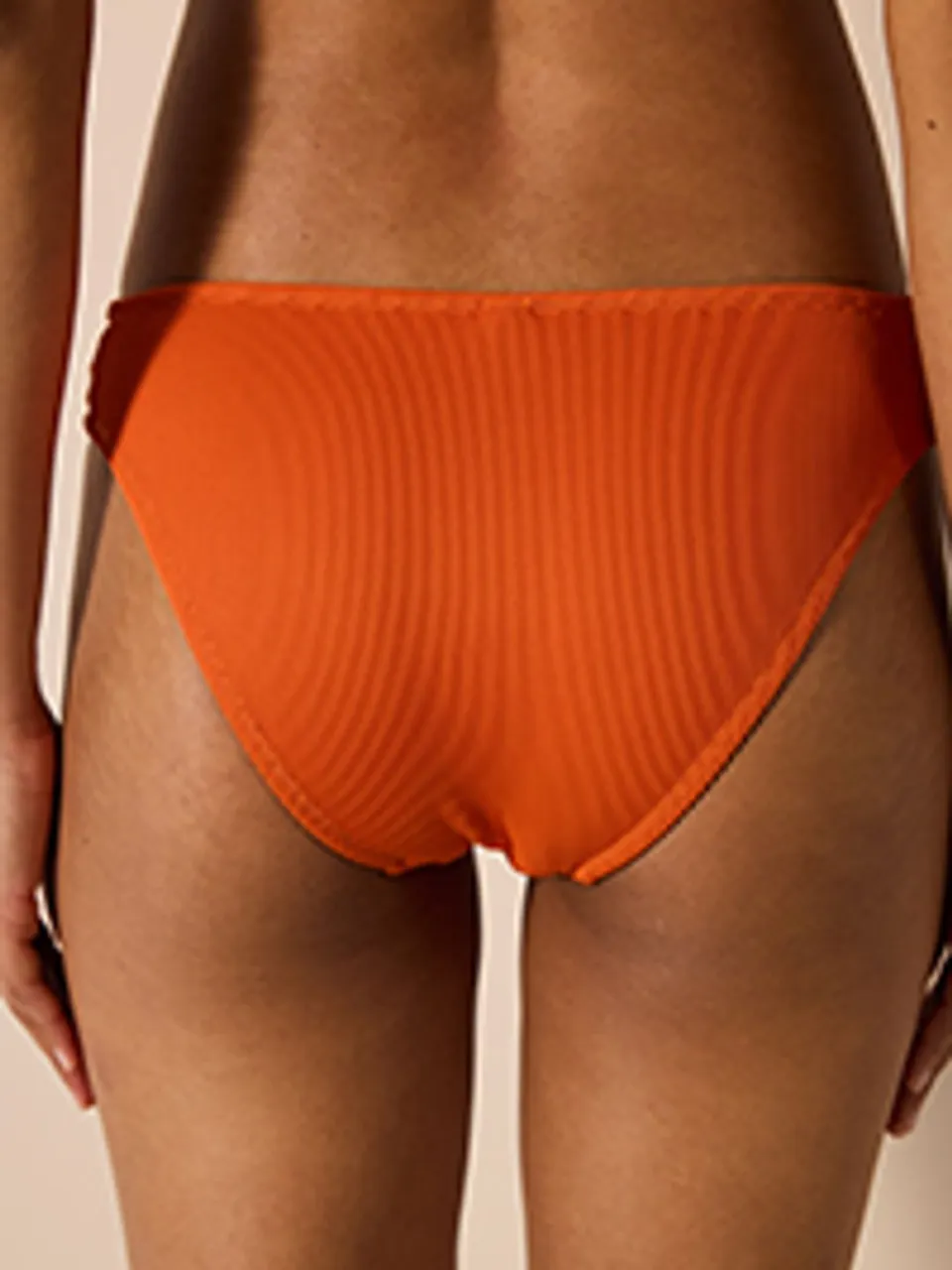Penti Gestructureerde Geribbelde Bikini Bottoms Met Middelhoge Taille oranje, foto 2