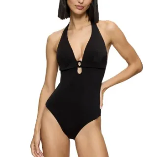 Triumph Midnight Swim OP 01 badpak zwart Zwart,Bruin,Beige