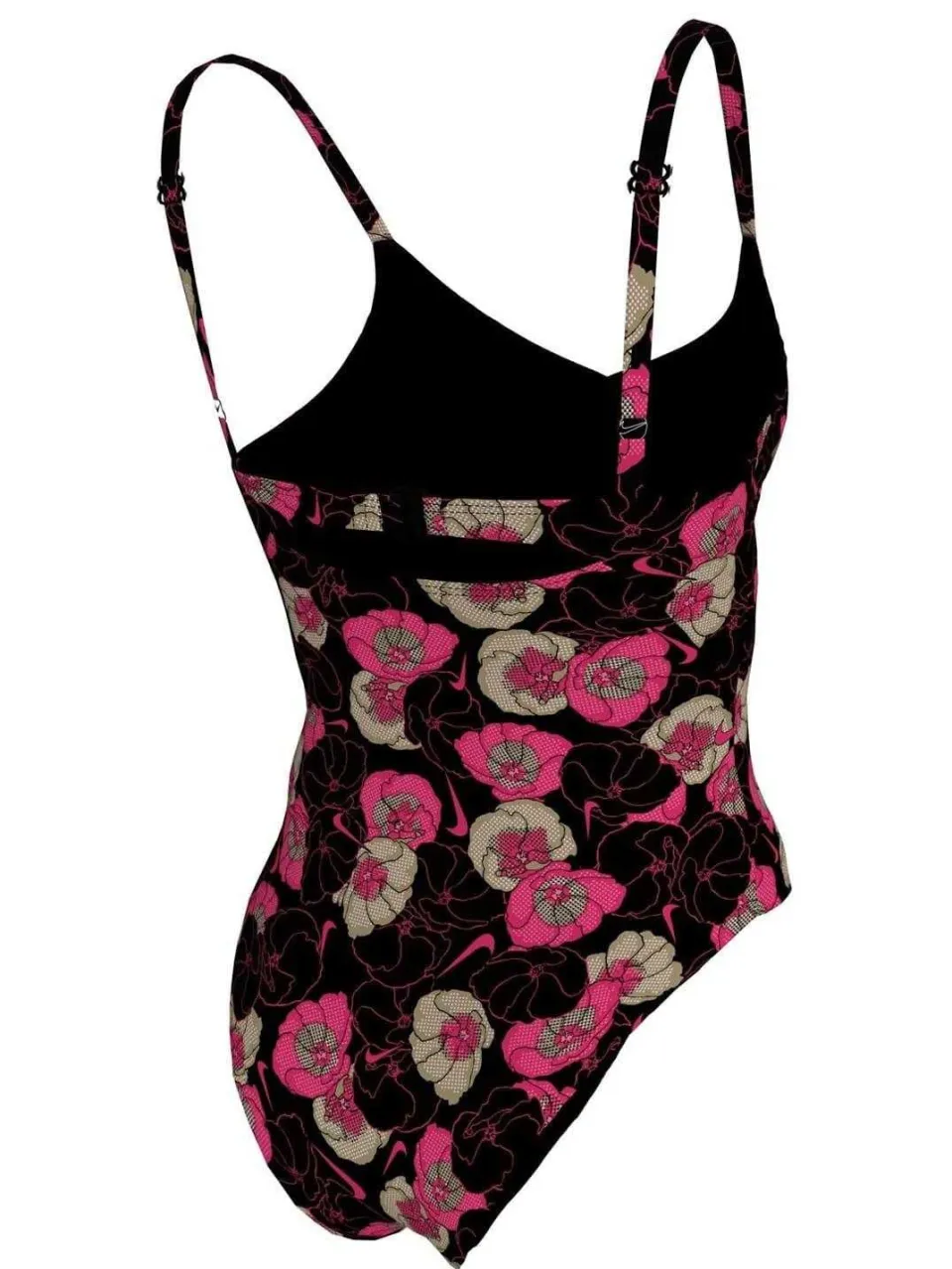 Nike Eendelig badpak met bloemenpatroon voor dames (Middernacht marine) Marineblauw/Blauw