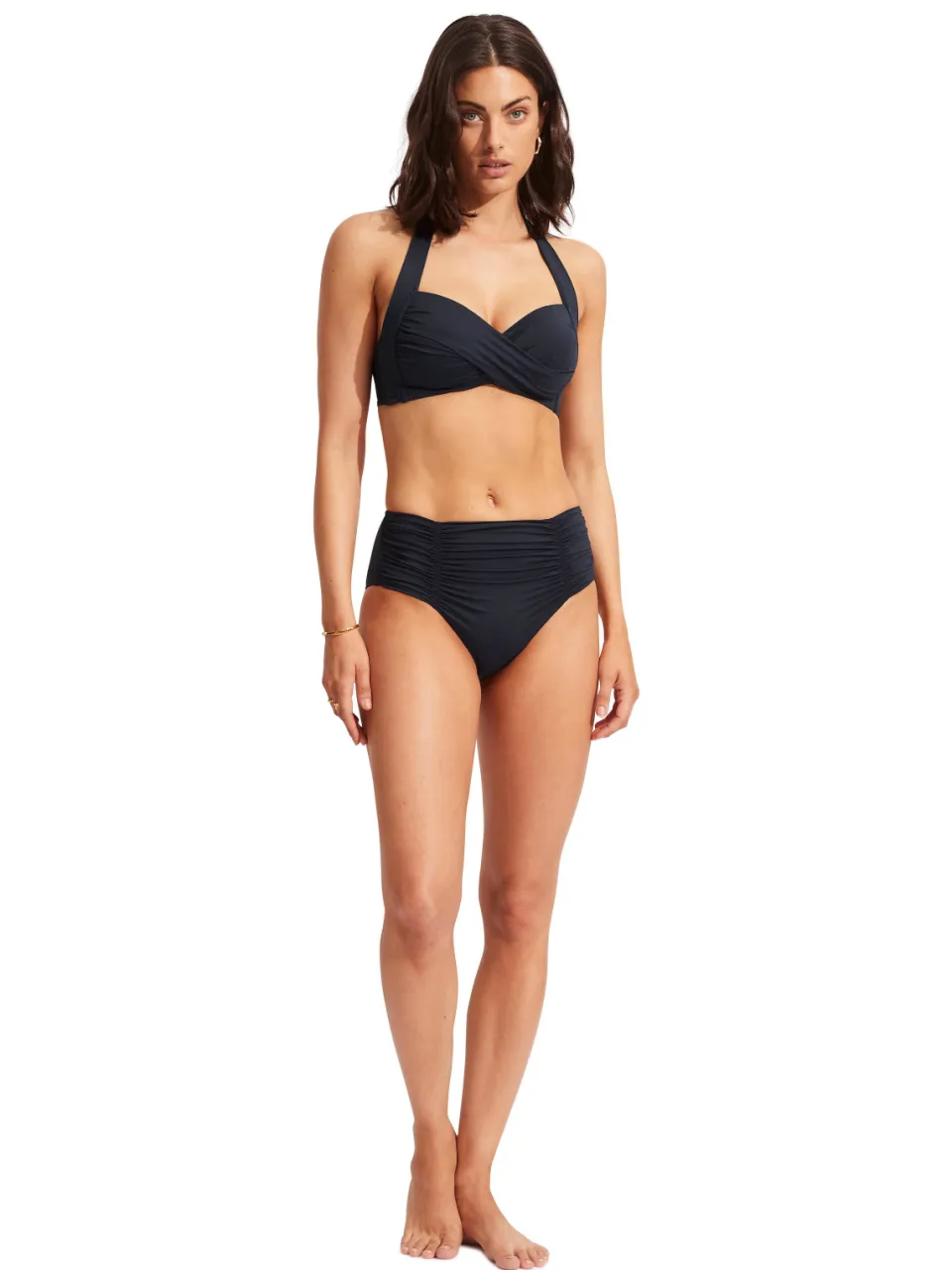 Seafolly voorgevormde push-up bikinitop donkerblauw