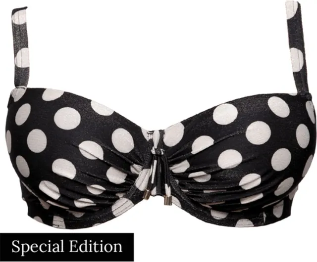 Cyell Bikinitop - Diva Dot Zwart, Zilver