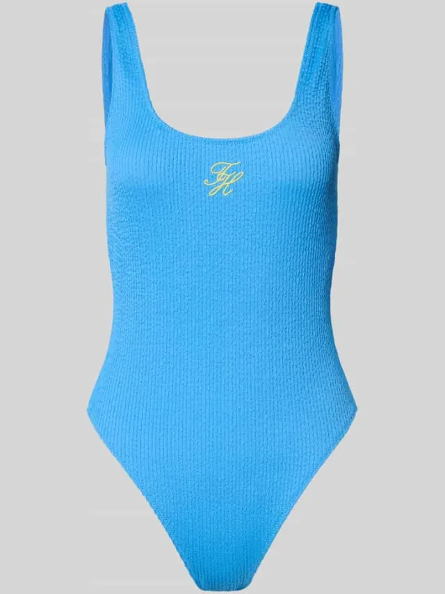 Tommy Hilfiger Badpak met gestikt logo Blauw