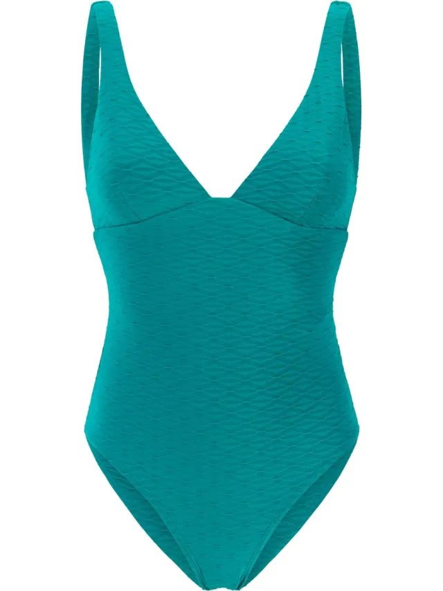 Protest PRTTactic - Badpak Dames - Normale pasvorm - Vaste vulling - Medium dekking - Groen Peacock Green