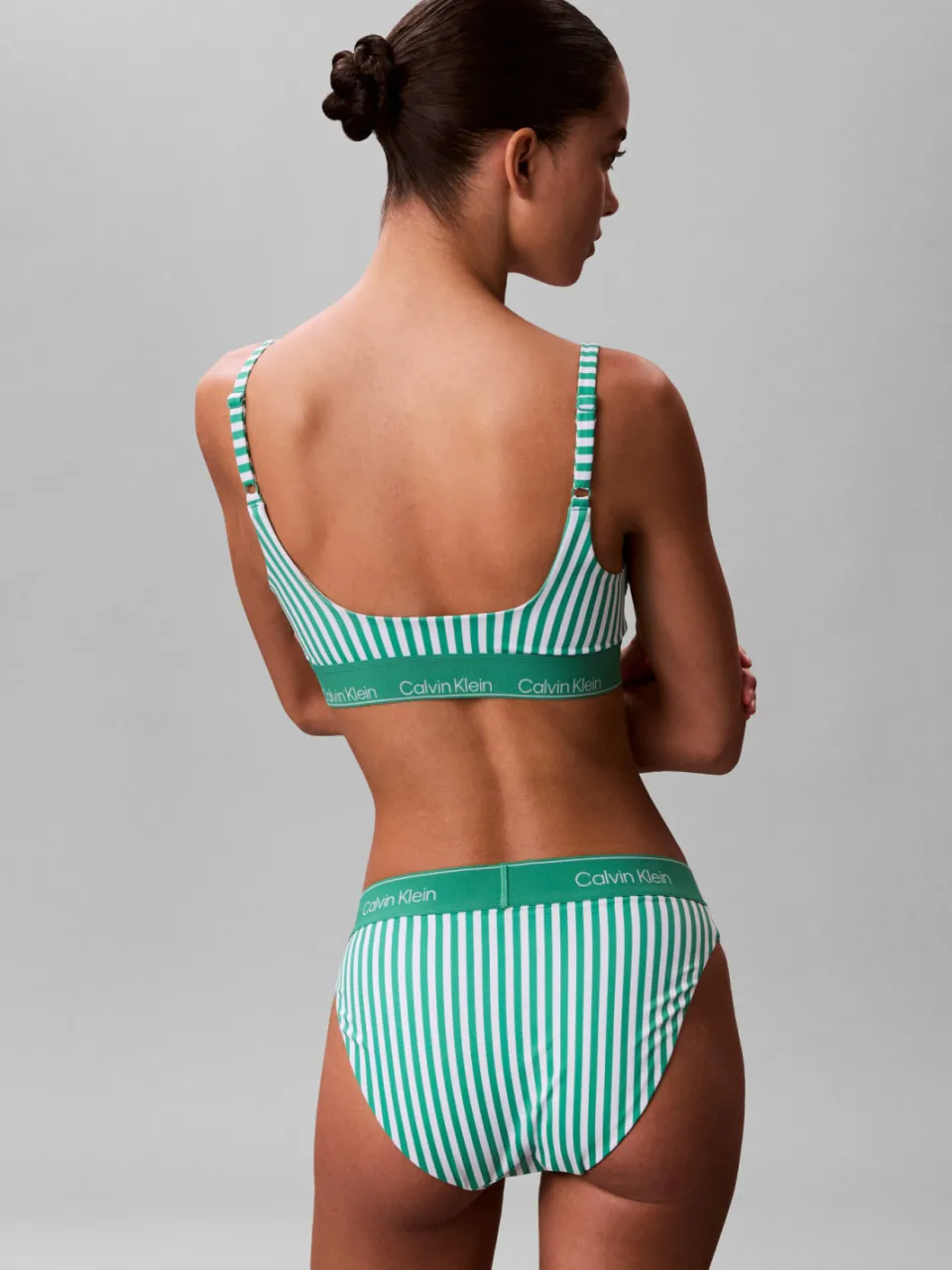 Calvin Klein bikinibroekje groen/wit, foto 3